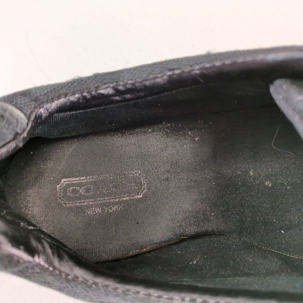 Coach Remonna Women's 8 Sneakers Driving Shoes Signature Jacquard & Black Suede - Picture 10 of 11